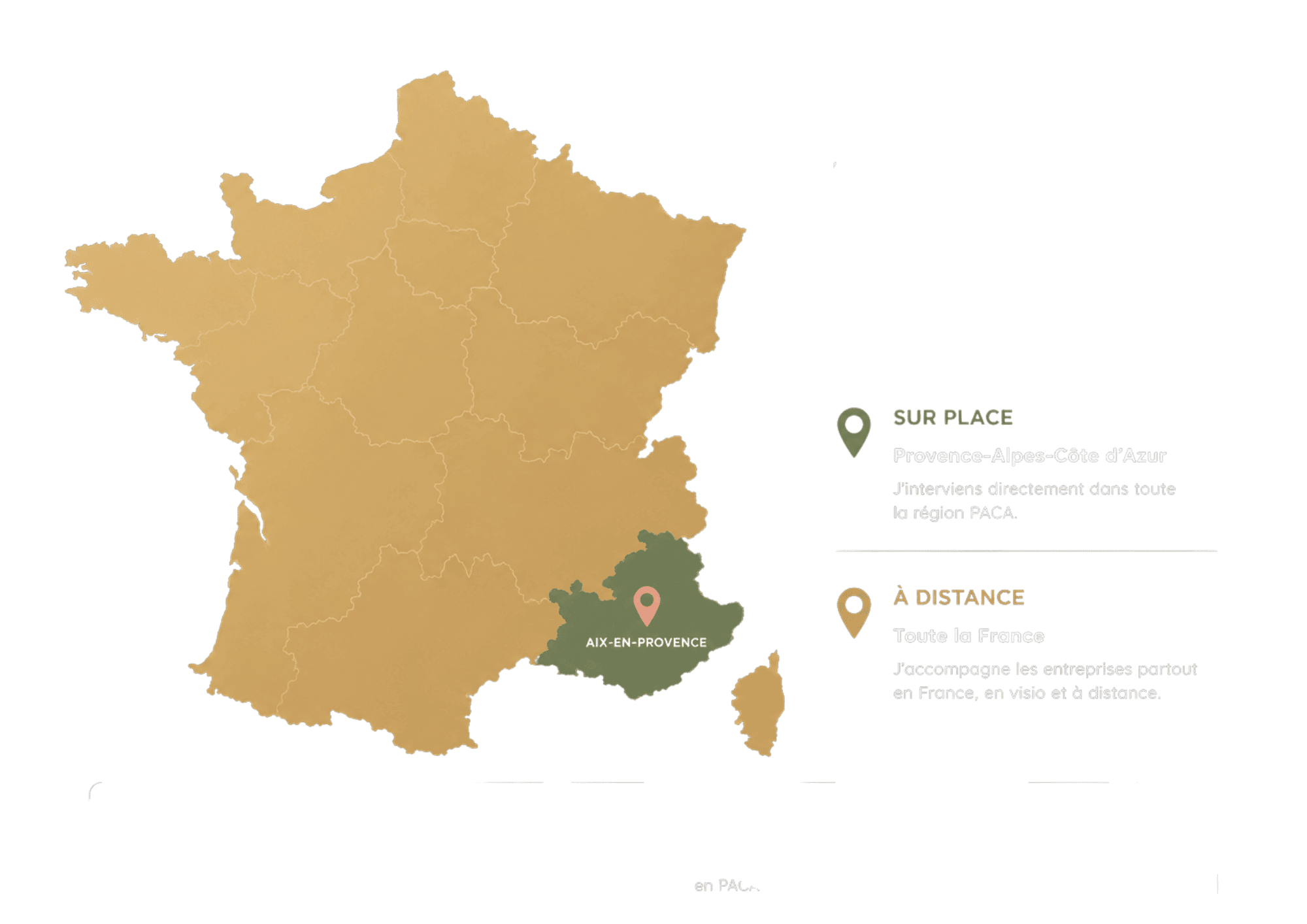 Zone d'intervention JWL Marketing — PACA sur place, France entière à distance